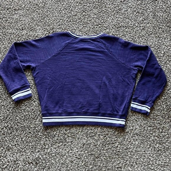Jcrew Vintage Sweater Women Small Purple 100% Cotton Tennis Feminine Pullover - Picture 4 of 7
